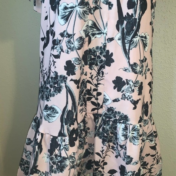 Parker Pink Floral Tiered Mini Dress Cinched Sleeves Size Small - Picture 6 of 9
